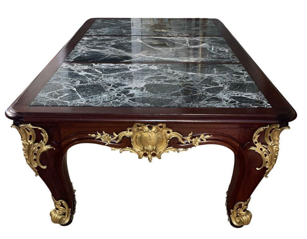 19th-C. French Louis XV–Style Library Table by Poulain