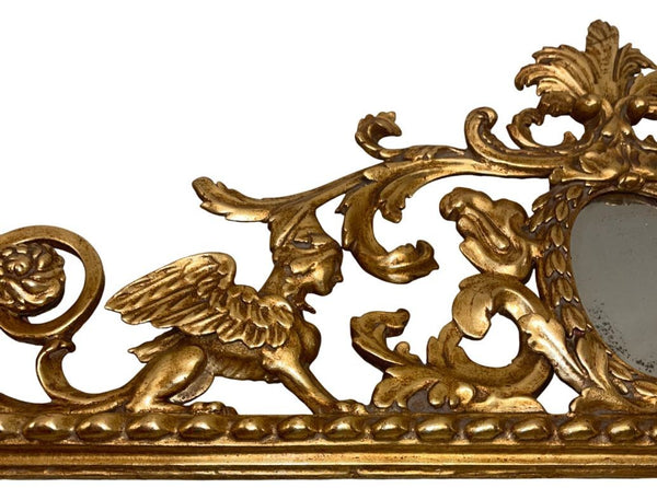 Italian Early 19th Century Giltwood Mirror and Console Table, Tuscany.