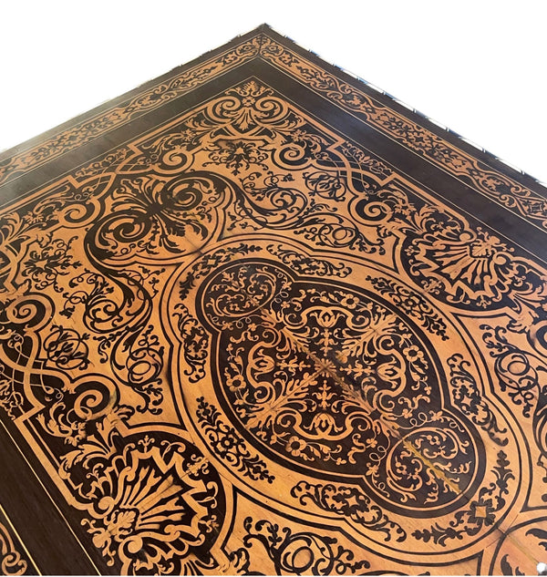 Italian Mid-19th Century Inlaid, Ebony and Bone Table