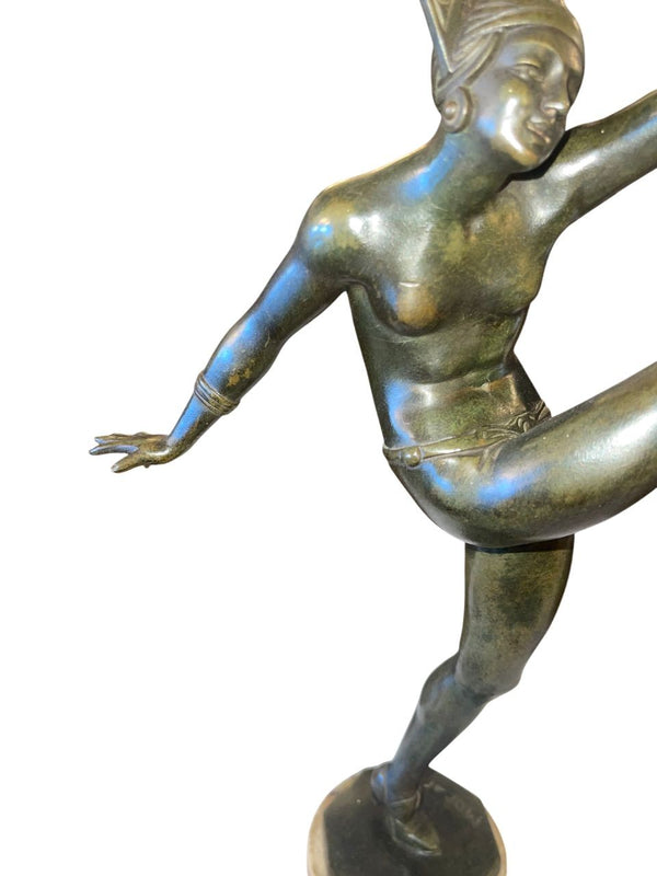 Jean Pierre Morante Bronze Art Deco Dancer Sculpture.