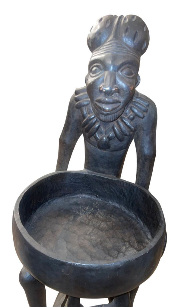 Monumental Yoruba Figural Ritual Vessel, Nigeria, Mid-20th Century