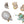Load image into Gallery viewer, Set of Nine Herend Fishnet Porcelain Animal Figurines

