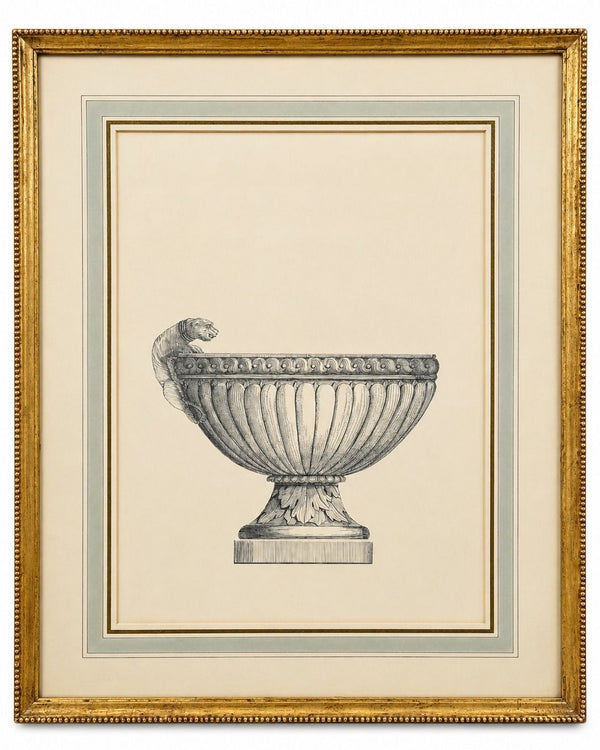 Set of Six Neoclassical Style Etchings After Carlo Antonini. Italy, 20th Century