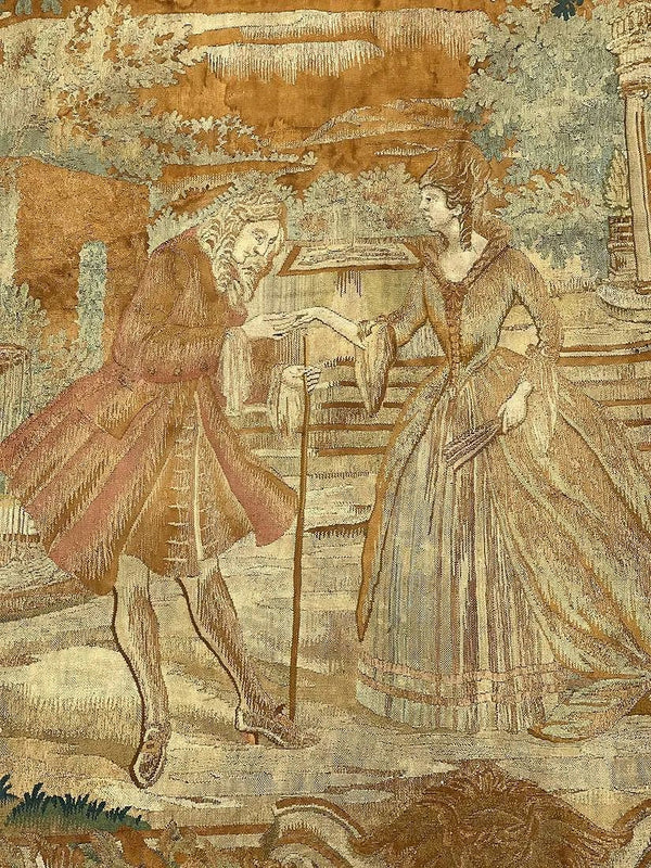 Late 19th Century Verdure Wool Tapestry Signed L.K.F. (Lorentz Kleiser).