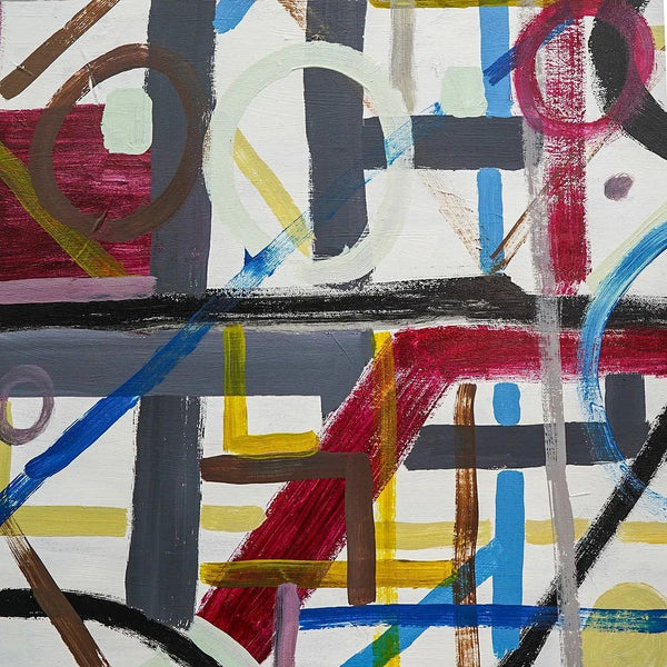 Large Mid-20th Century Abstract Painting. Made in the U.S.A.