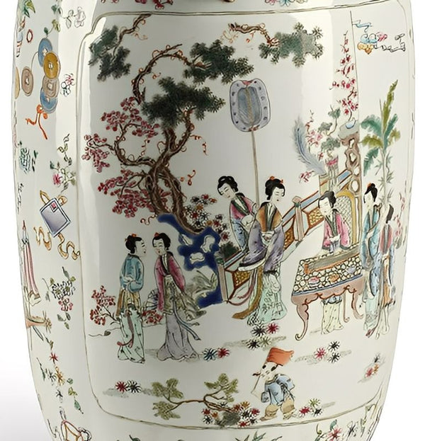 Early 20th-Century Chinese Qianlong-Style Porcelain Vase with Square Seal Mark