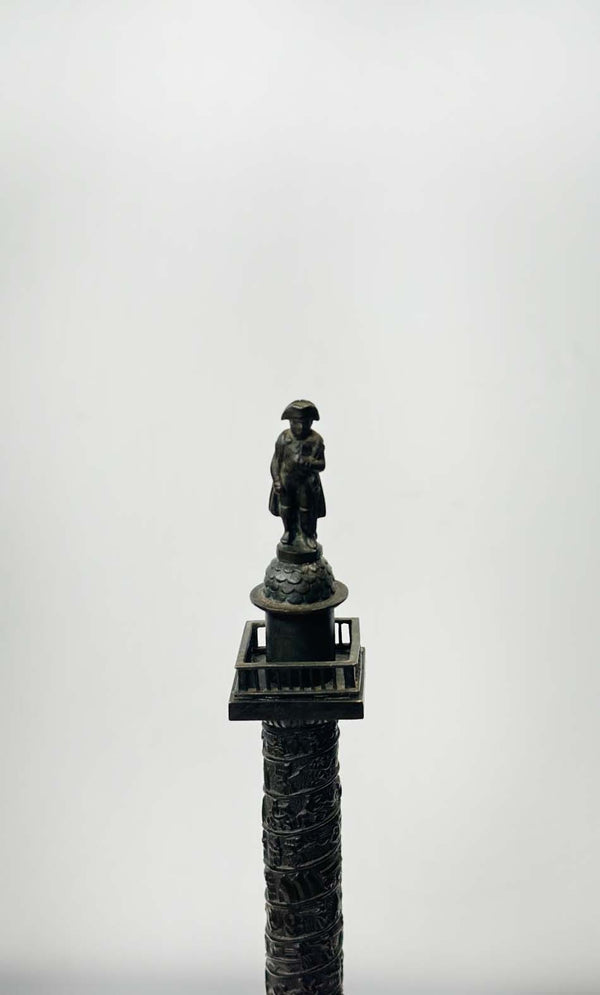 Bronze Statue of the Vendôme Column on Marble Base