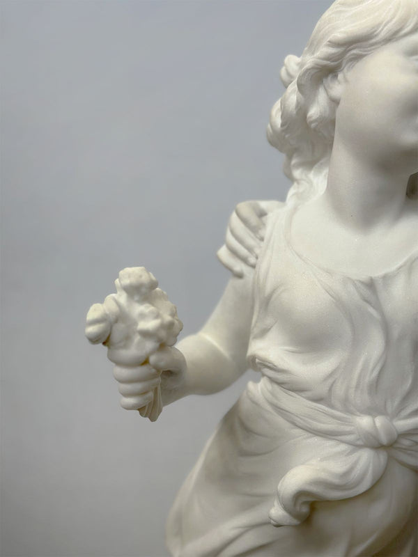 Late 19th Century Marble Sculpture of Two Girls by Hippolyte Moreau