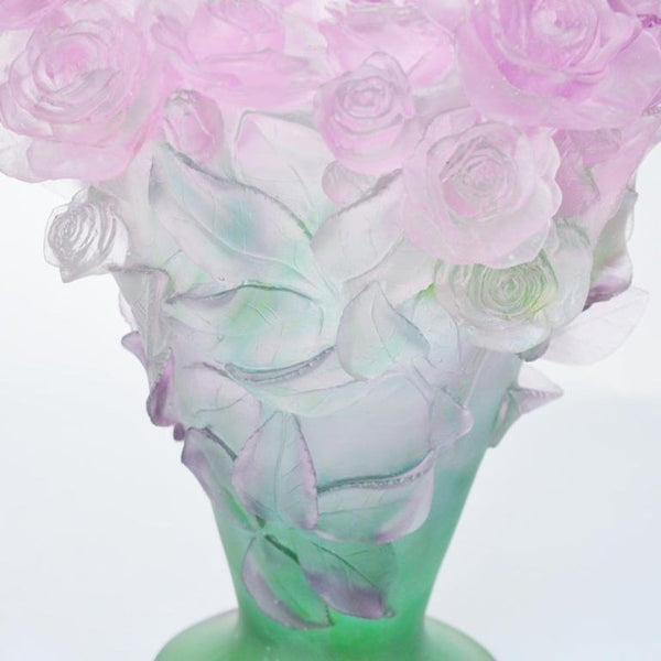 Rose Passion Vase by Daum. France, 1990's.