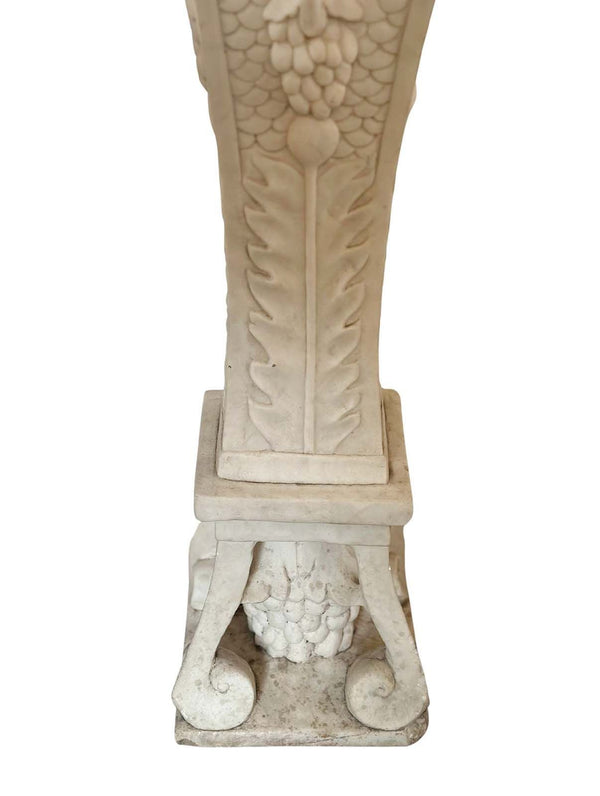 Late 19th Century Italian White Marble Pedestal