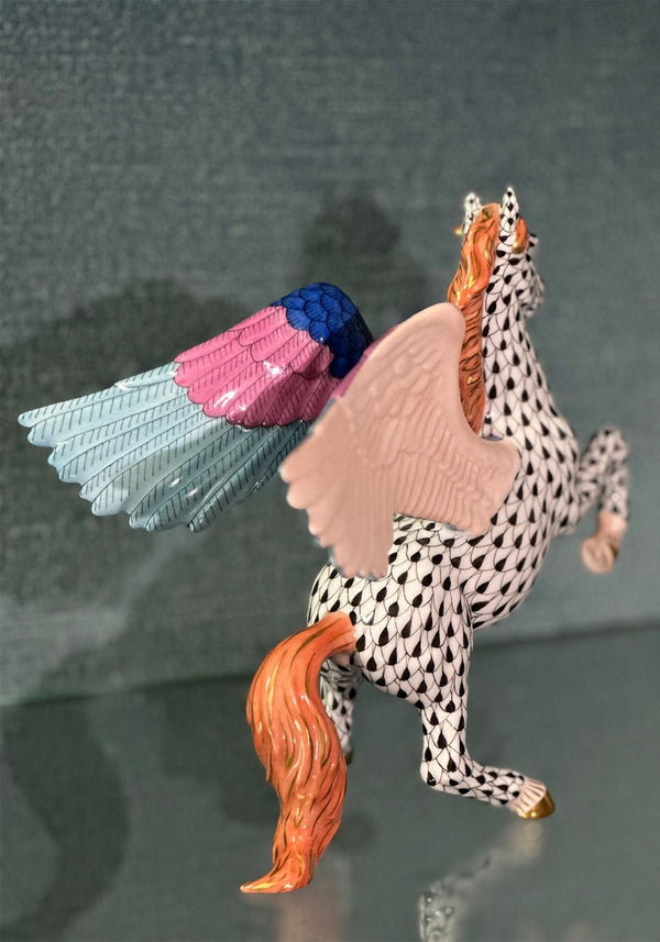 Colorful Herend Hungary Pegasus Figurine