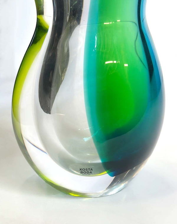 Colorful Murano Glass Vase by Kosta Boda