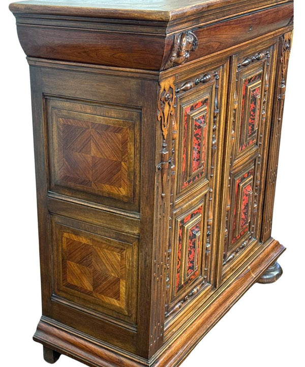 English 19th Century Frieze Cabinet w/Tortoiseshell Panels