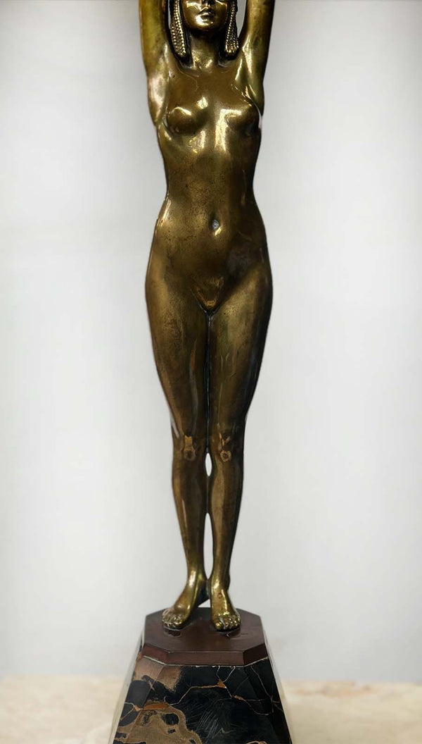 "Invocation" Art Deco Bronze & Marble Sculpture by D.H. Chiparus, c. 1920's