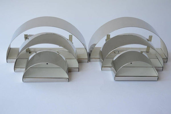 Pair of Art Deco Chrome Sconces
