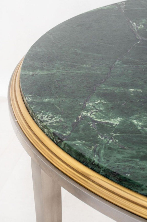 Pair of Maison Jansen Side Tables with Verde Antico Marble Tops