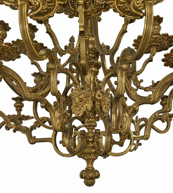 Impressive 19th Century French Gilt Bronze Chandelier