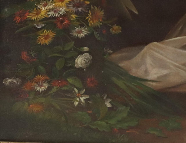 19th-Century Oil on Canvas, The Three Fates, After P. Thumann, Germany.