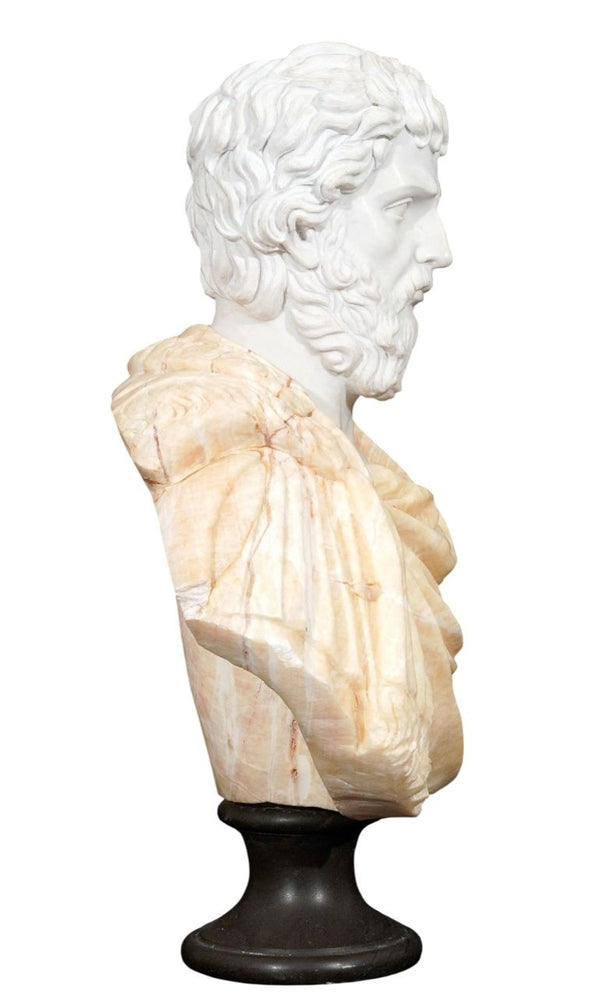 Early 20th Century Roman Emperor Septimius Severus Multicolor Marble Bust