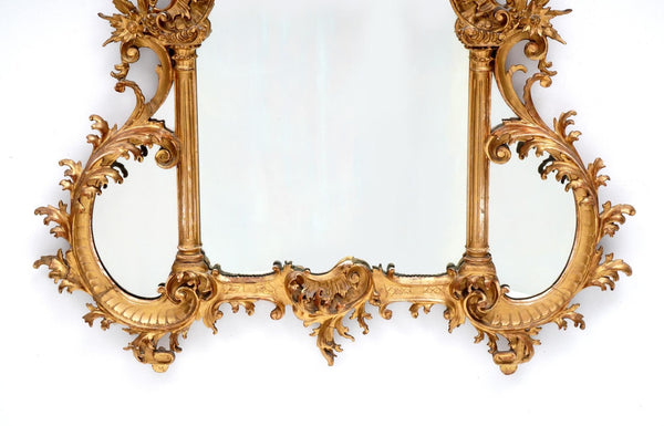 19th Century Italian Giltwood Rococo Style Mirror