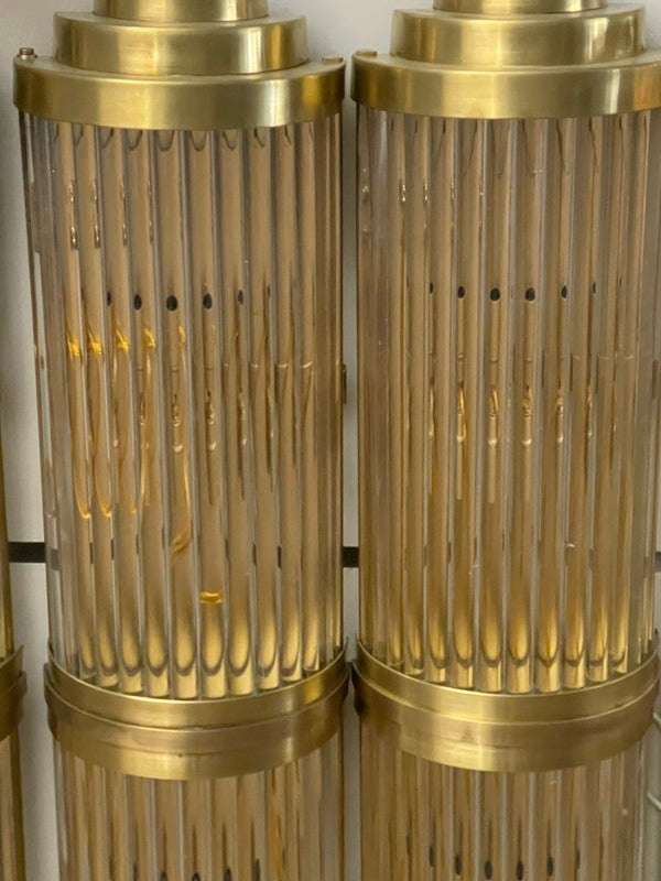Set of Eight Romano Duo Sconces. Italy, 1980's.