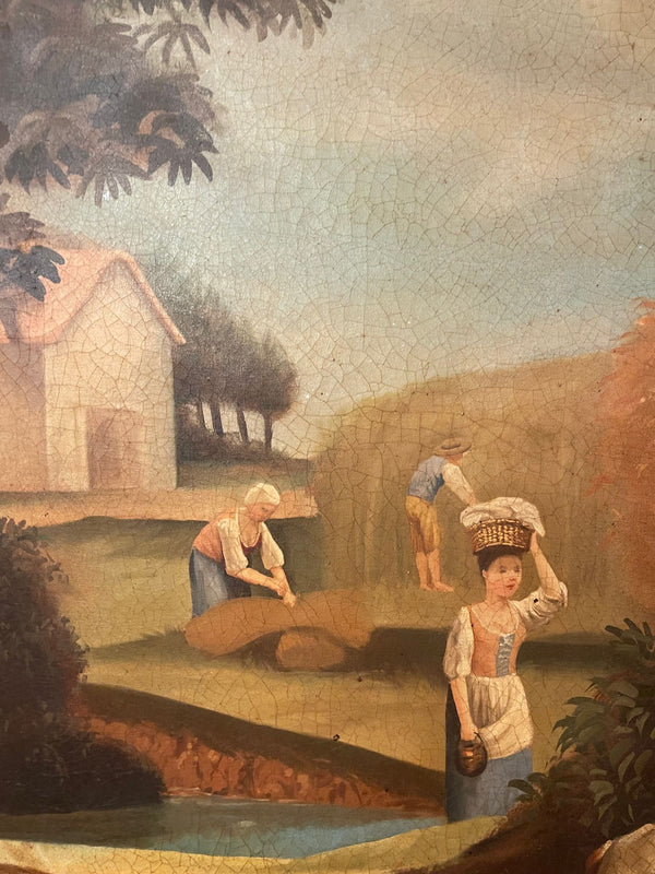 Monumental 20th Century French School Pastoral Painting
