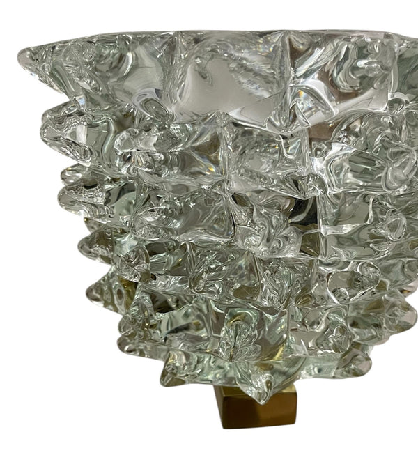 Set of Ten Murano “Rostrate” Glass Sconces Attributed to Barovier e Toso, 1970's