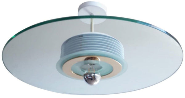 Set of Five Mid-Century Semi-Flush Mounts by Fratelli Martini . Italy, 1970's.