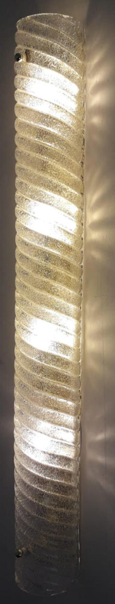 Set of Five Long Canale Clear Sconces by Barovier e Toso. Italy, 1960's.