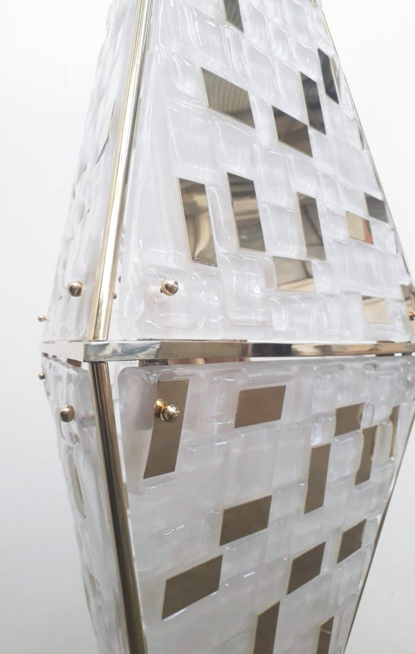 Limited Edition Pair Murano Glass Luxor Lanterns Exclusively by Gianluca Fontana