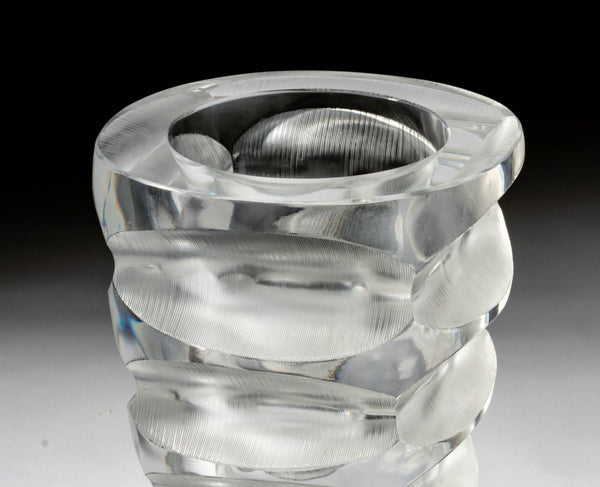 Lalique Mortefontaine Glass Vase – France, Late 20th Century.