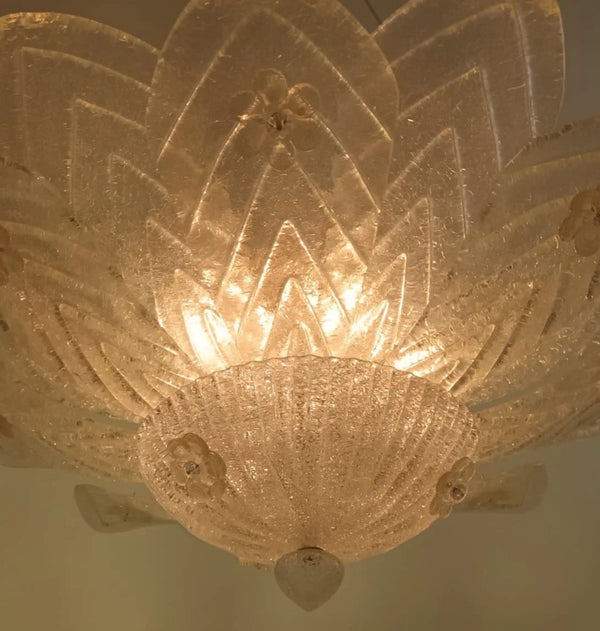 Murano Graniglia Glass Flush Mount – Italy, Circa 1960's.