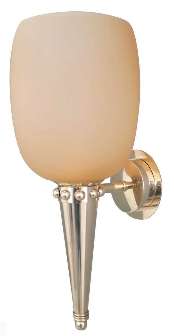 Set of Six Amber Murano Glass Torch Sconces by Barovier e Toso. Italy, 1950's.