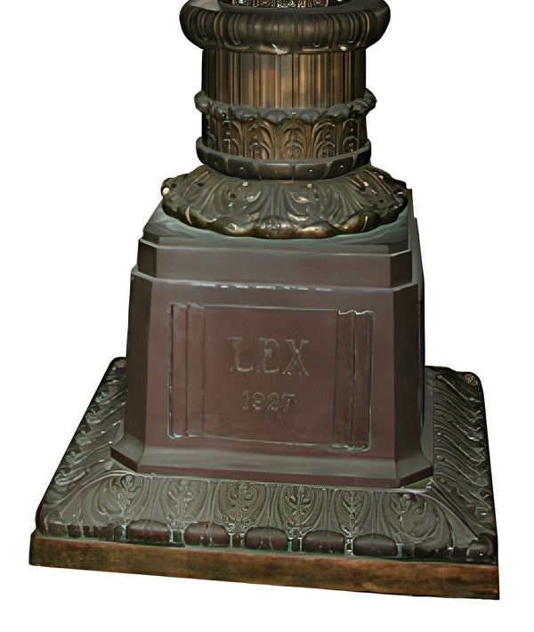 Pair of Monumental Bronze Torcheres from a Chicago Courthouse, Dated 1927.