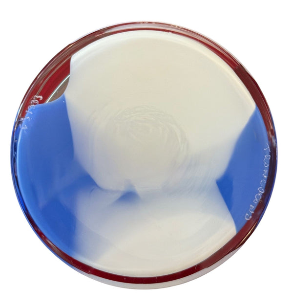 Carlo Moretti Signed Geometric Murano Glass Vase. Italy, 2010.