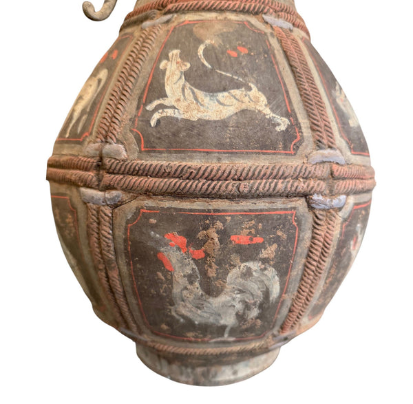 Ancient Chinese Zhou Dynasty Zodiac Pottery Vase, 500–200 BC.