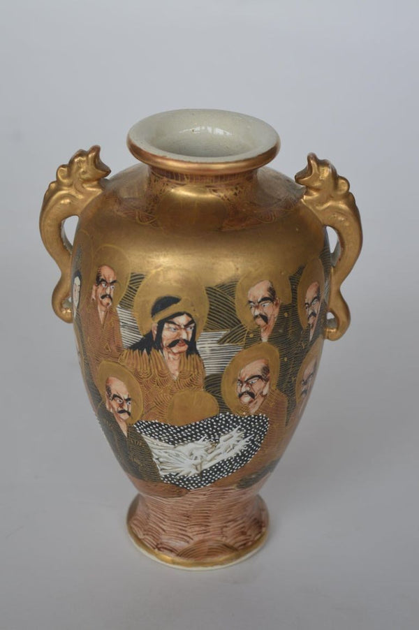 Set of Four Japanese Satsuma Earthenware Vases, Meiji–Taisho Period (1900-1920)