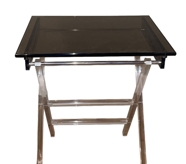 Pair of American 1970's Acrylic Tray Tables by Scheibe