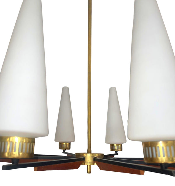 Uplight Chandelier Designed by Stilnovo. Italy, 1950's.