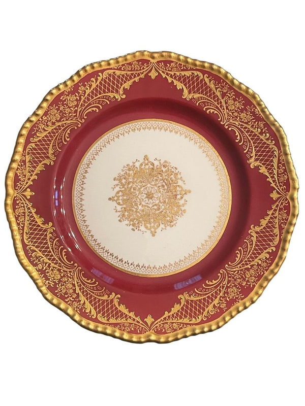 Early 20th C. Royal Doulton for Higgins & Seiter, Gilt Dinner Plates, Set of 12.