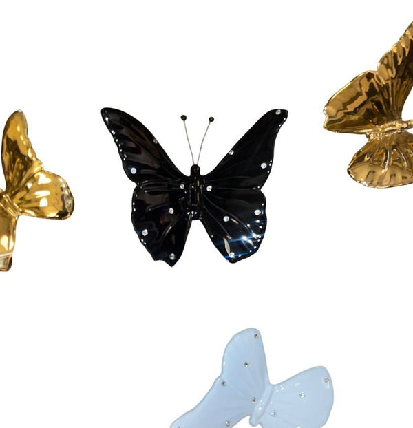 Set of Twenty Three Italian Porcelain Butterflies, 1970's.