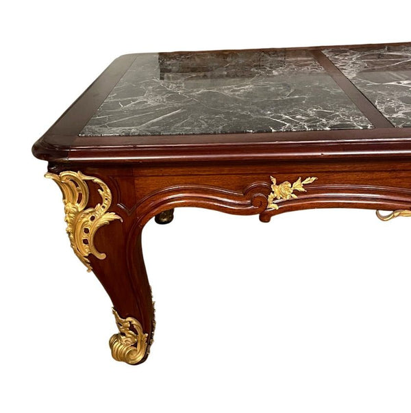 19th-C. French Louis XV–Style Library Table by Poulain