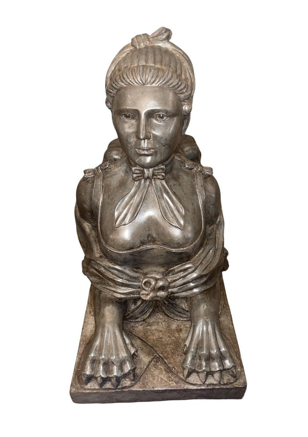 Late 19th Century Pair French Stone Sphinx Figures of Madame de Pompadour