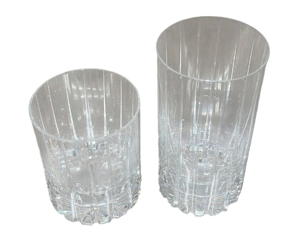 Baccarat Crystal Barware Set with Ice Bucket and Twelve Glasses. 20th Century.