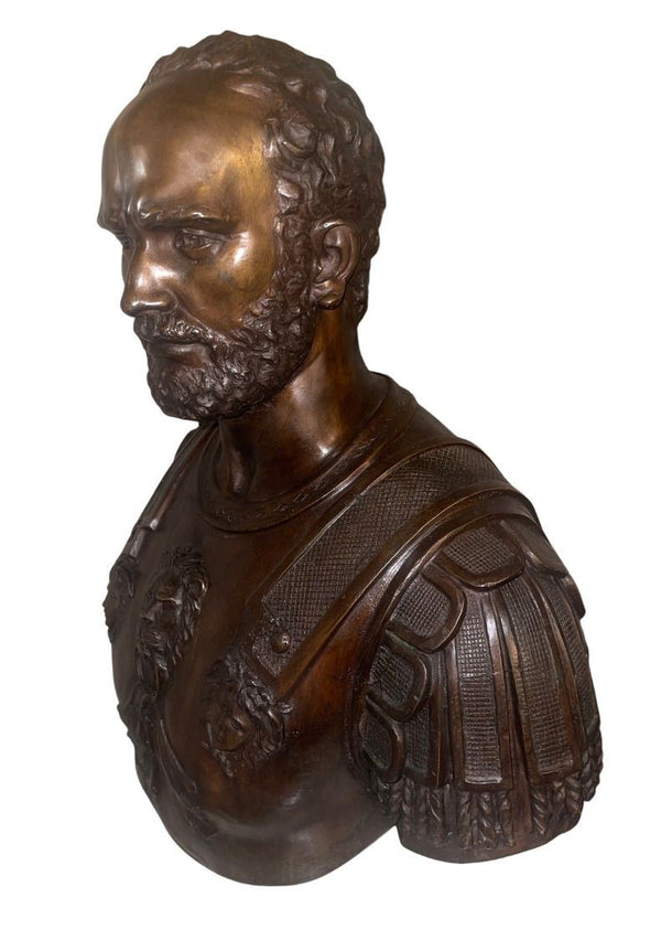 19th Century Italian Bronze Bust of Roman Emperor, Possibly Cosimo de’ Medici