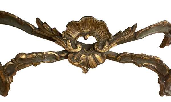 Italian Early 18th Century Giltwood Console with Faux Marble Top