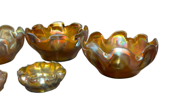 Louis Comfort Tiffany Favrile Glass Salt Dishes – Set of Eight - Early 20th C.