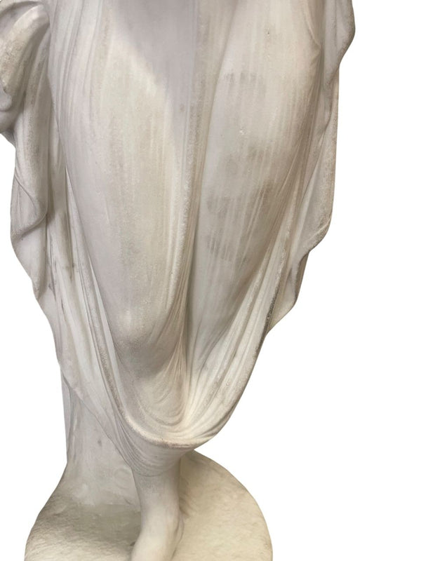 19th Century Carrara Marble Sculpture of Euphrosyne, One of the Three Graces.