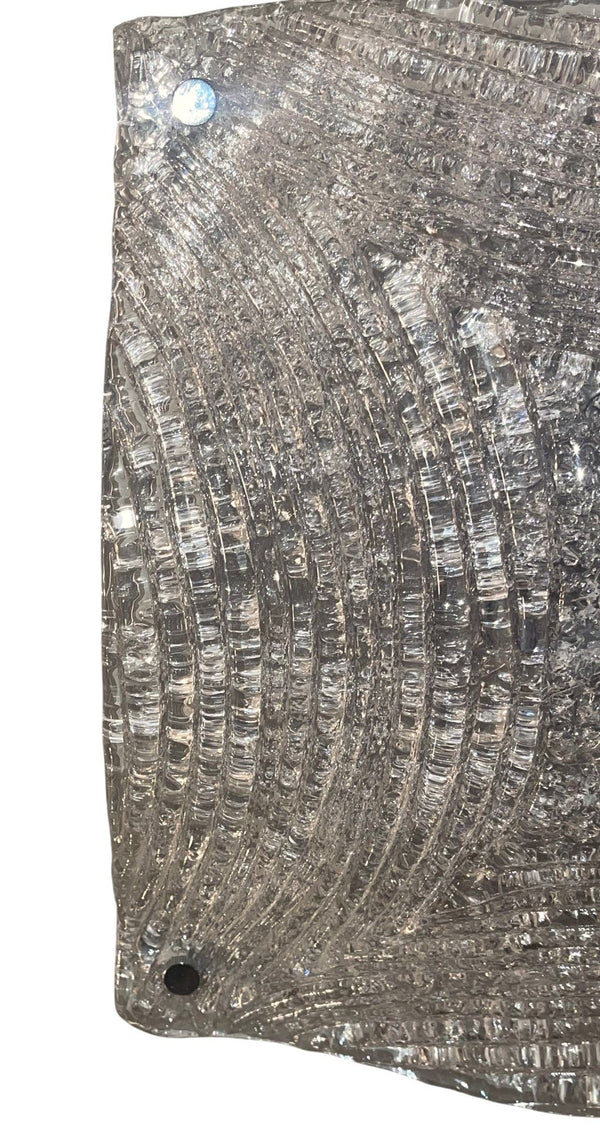 Mazzega Murano Glass Flush Mount Ceiling Light, Italy, 1970's.