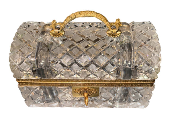 Set of Three Baccarat Crystal Jewelry Caskets, France, Late 19th Century.